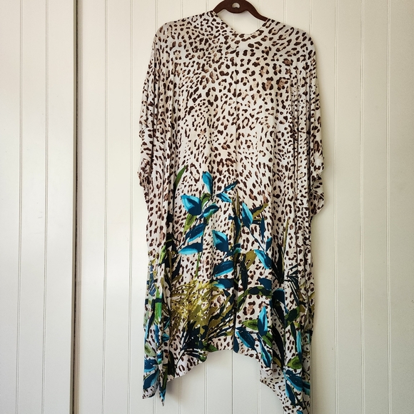 CHICO'S Leopard Print Ruana Duster - Picture 4 of 8